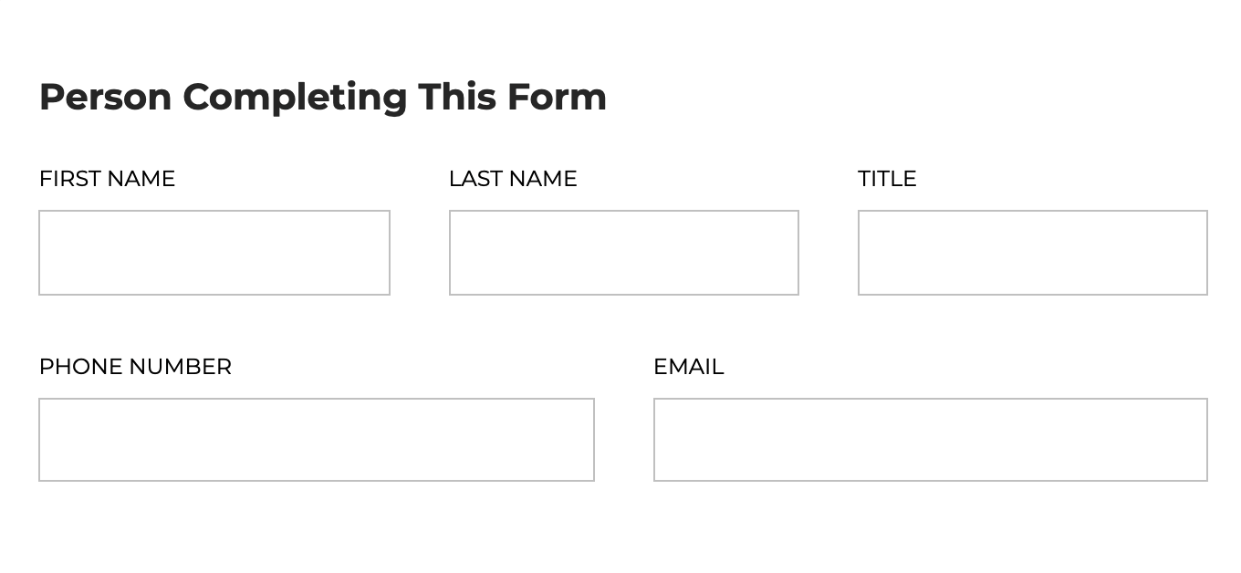 Person completing this form